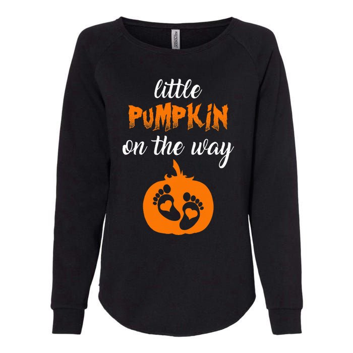 Expecting a Little Pumpkin Cute Pregnancy Graphic Womens California Wash Sweatshirt