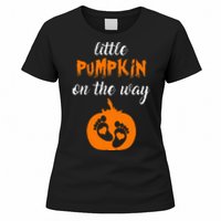 Expecting a Little Pumpkin Cute Pregnancy Graphic Women's T-Shirt