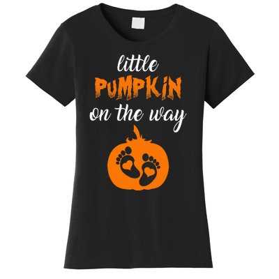 Expecting a Little Pumpkin Cute Pregnancy Graphic Women's T-Shirt