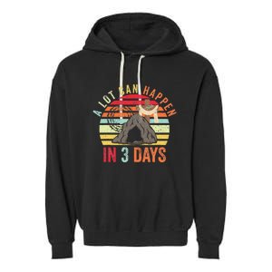 Easter A Lot Can Happen In 3 Days Religious Garment-Dyed Fleece Hoodie