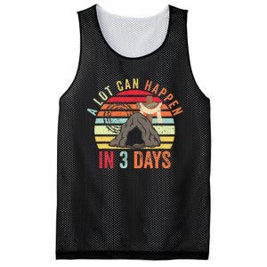 Easter A Lot Can Happen In 3 Days Religious Mesh Reversible Basketball Jersey Tank