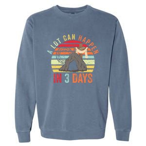 Easter A Lot Can Happen In 3 Days Religious Garment-Dyed Sweatshirt