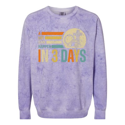 Easter A Lot Can Happen In 3 Days Religious Colorblast Crewneck Sweatshirt