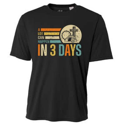 Easter A Lot Can Happen In 3 Days Religious Cooling Performance Crew T-Shirt