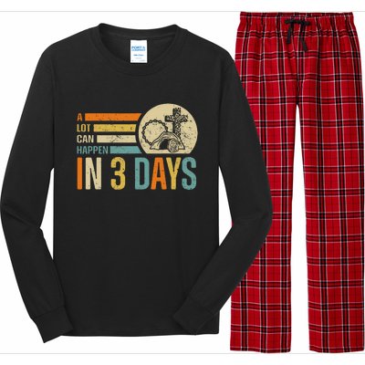 Easter A Lot Can Happen In 3 Days Religious Long Sleeve Pajama Set