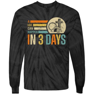 Easter A Lot Can Happen In 3 Days Religious Tie-Dye Long Sleeve Shirt