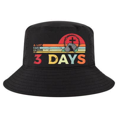 Easter A Lot Can Happen In 3 Days Religious Cool Comfort Performance Bucket Hat