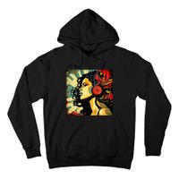 Excessivism Art Latina Woman Listening to Music Tall Hoodie