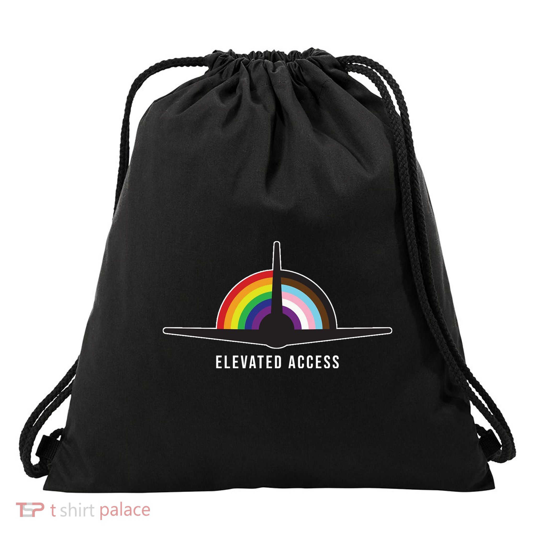 Elevated Access LGBT Pride Drawstring Bag
