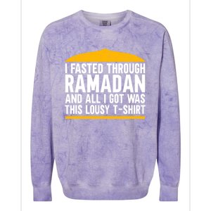 Eid Alfitr Mubarak Kareem Karim Celebration Fasted Through R Cute Gift Colorblast Crewneck Sweatshirt