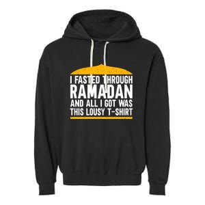 Eid Alfitr Mubarak Kareem Karim Celebration Fasted Through R Cute Gift Garment-Dyed Fleece Hoodie