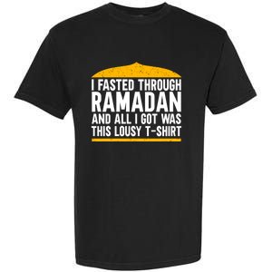 Eid Alfitr Mubarak Kareem Karim Celebration Fasted Through R Cute Gift Garment-Dyed Heavyweight T-Shirt