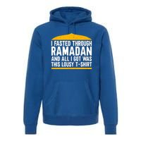 Eid Alfitr Mubarak Kareem Karim Celebration Fasted Through R Cute Gift Premium Hoodie