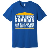 Eid Alfitr Mubarak Kareem Karim Celebration Fasted Through R Cute Gift Premium T-Shirt