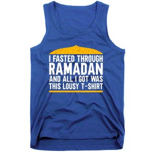 Eid Alfitr Mubarak Kareem Karim Celebration Fasted Through R Cute Gift Tank Top