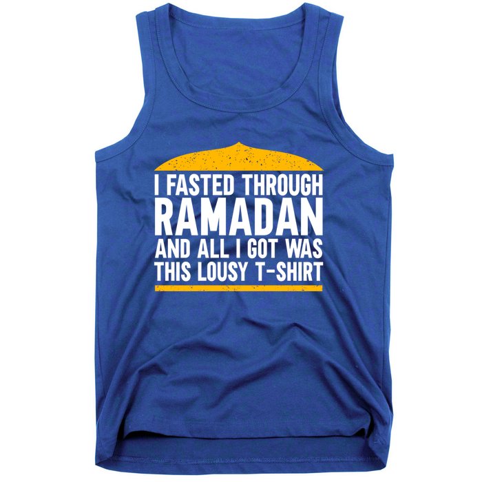 Eid Alfitr Mubarak Kareem Karim Celebration Fasted Through R Cute Gift Tank Top