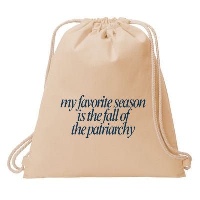 Emily Amick My Favorite Season Is The Fall Of The Patriarchy Drawstring Bag