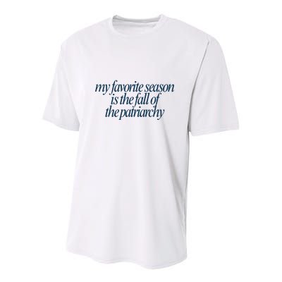Emily Amick My Favorite Season Is The Fall Of The Patriarchy Youth Performance Sprint T-Shirt