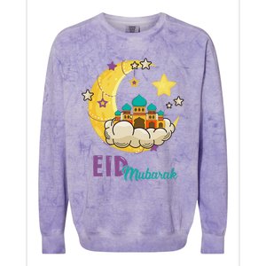 Eid Alfitr Mubarak Kareem Happy Ramadan Karim Colorblast Crewneck Sweatshirt