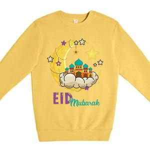 Eid Alfitr Mubarak Kareem Happy Ramadan Karim Premium Crewneck Sweatshirt