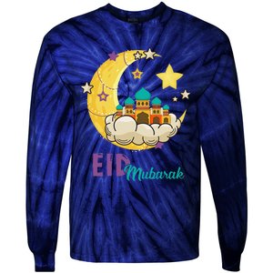 Eid Alfitr Mubarak Kareem Happy Ramadan Karim Tie-Dye Long Sleeve Shirt