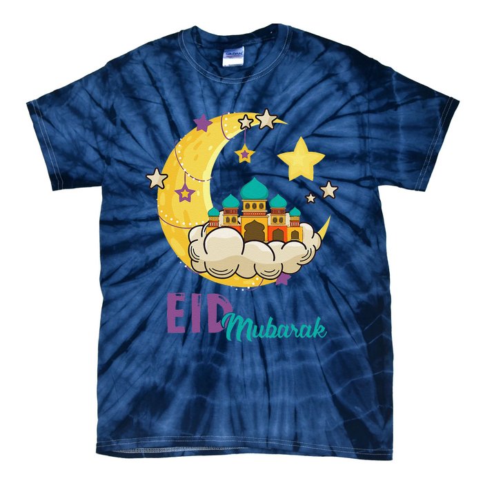 Eid Alfitr Mubarak Kareem Happy Ramadan Karim Tie-Dye T-Shirt