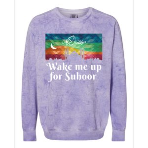 Eid Alfitr Mubarak Kareem Karim Celebration Suhoor Meaningful Gift Colorblast Crewneck Sweatshirt