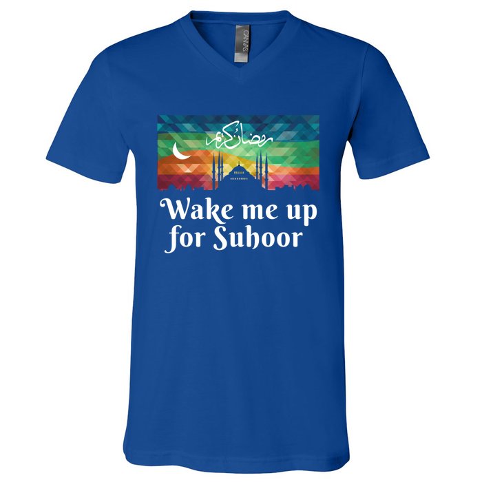 Eid Alfitr Mubarak Kareem Karim Celebration Suhoor Meaningful Gift V-Neck T-Shirt