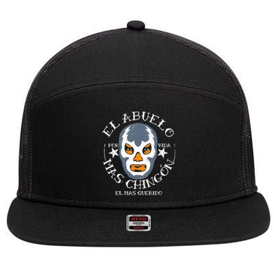 El Abuelo Mas ChingóN El Mas Querido 7 Panel Mesh Trucker Snapback Hat