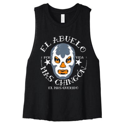 El Abuelo Mas ChingóN El Mas Querido Women's Racerback Cropped Tank