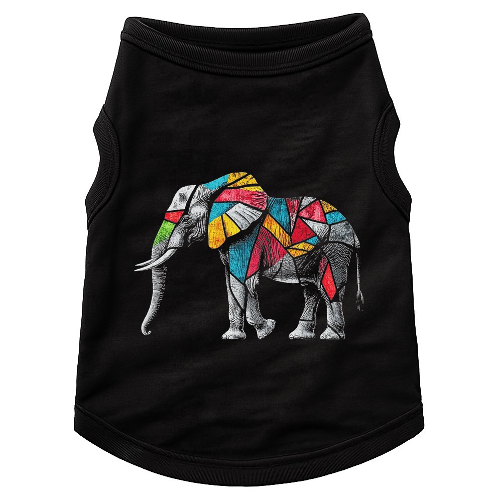 Elephant Animal Motif Artwork Elephant Doggie Tank