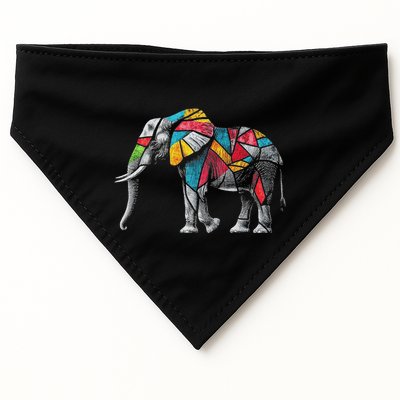 Elephant Animal Motif Artwork Elephant USA-Made Doggie Bandana