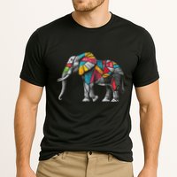 Elephant Animal Motif Artwork Elephant Cooling Performance Crew T-Shirt