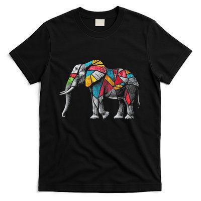 Elephant Animal Motif Artwork Elephant T-Shirt
