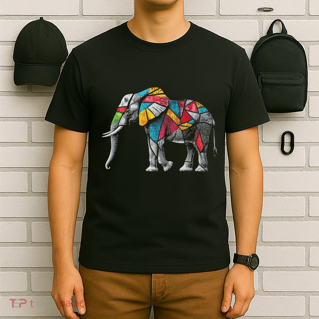 Elephant Animal Motif Artwork Elephant T-Shirt