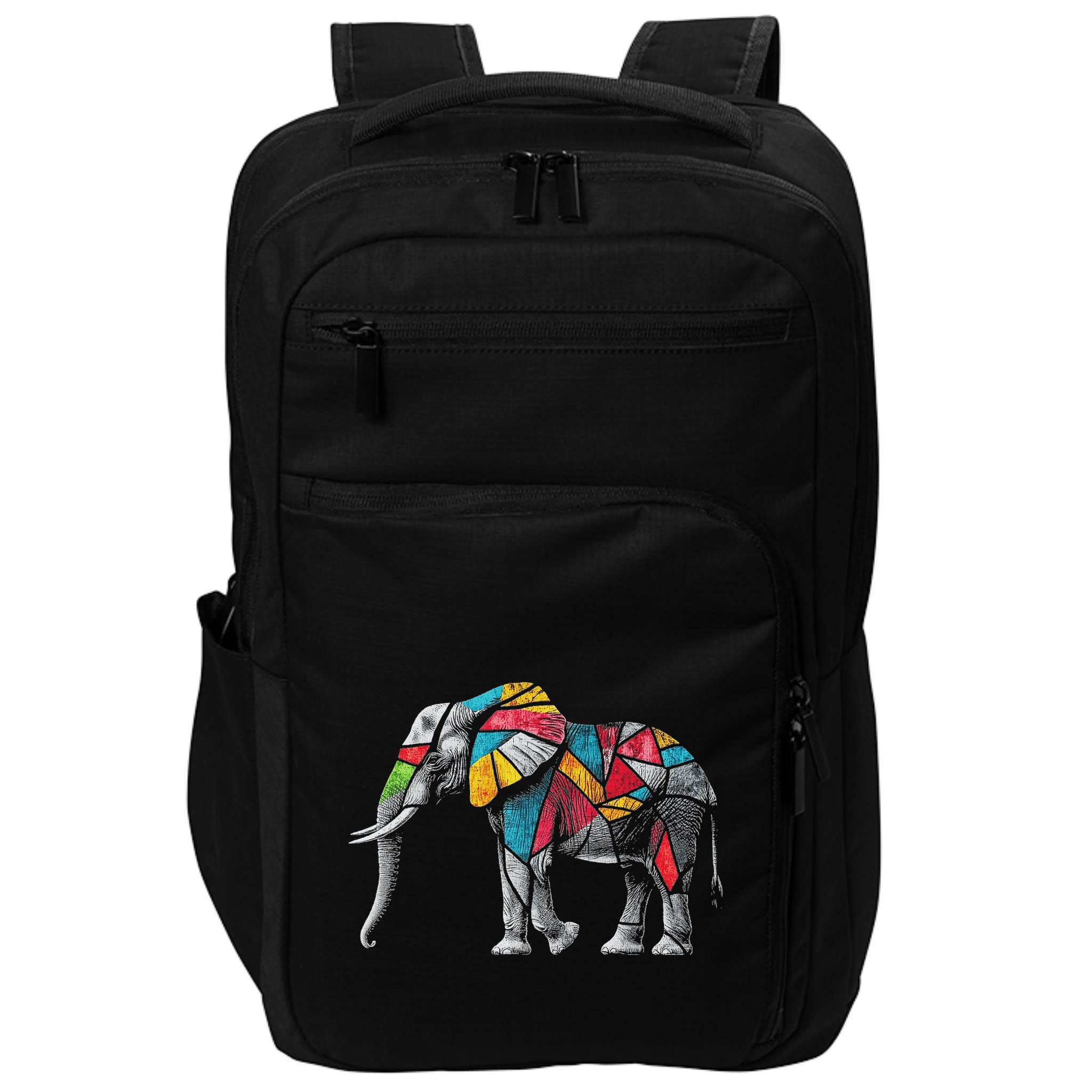 Elephant Animal Motif Artwork Elephant Impact Tech Backpack