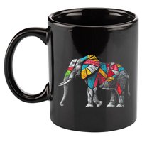 Elephant Animal Motif Artwork Elephant 11oz C Handle Ceramic Mug