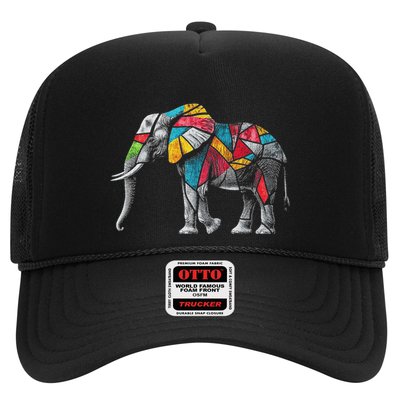 Elephant Animal Motif Artwork Elephant Trucker Hat
