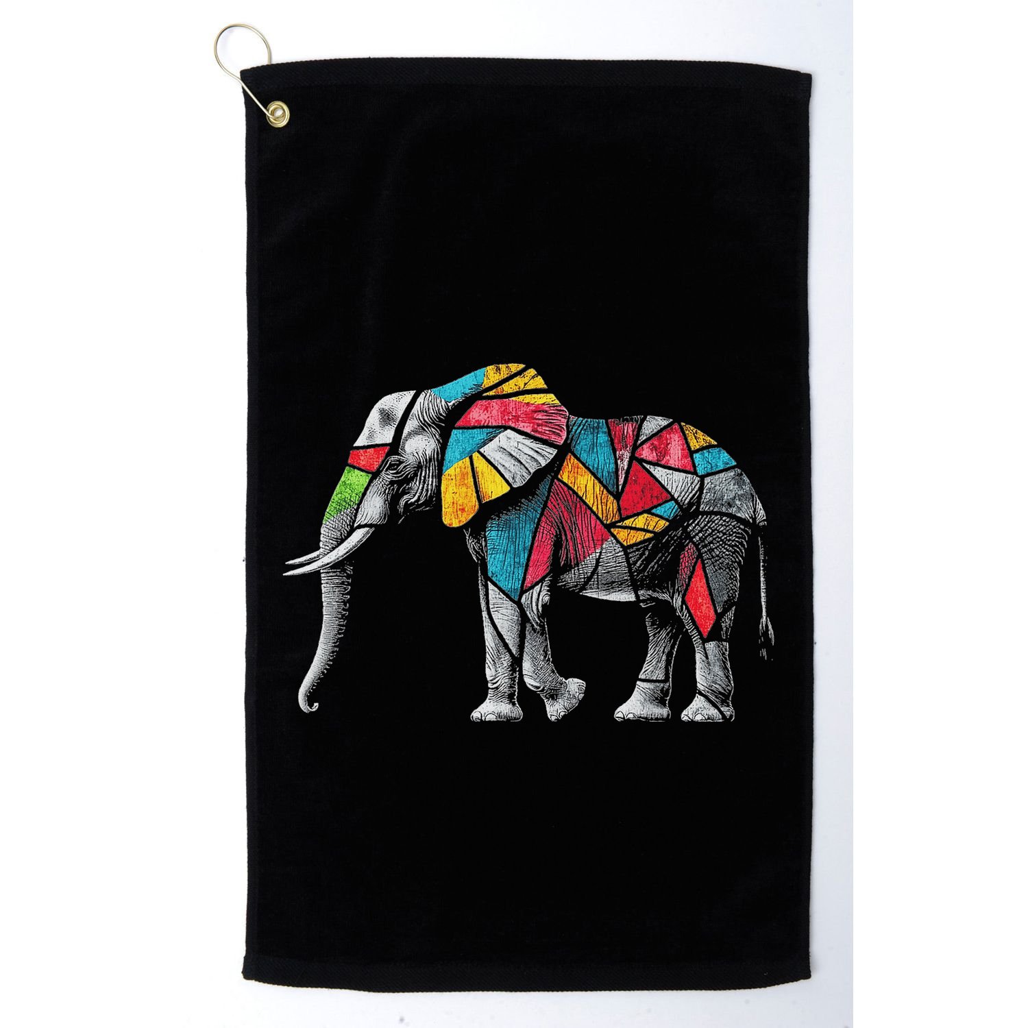 Elephant Animal Motif Artwork Elephant Golf Towel