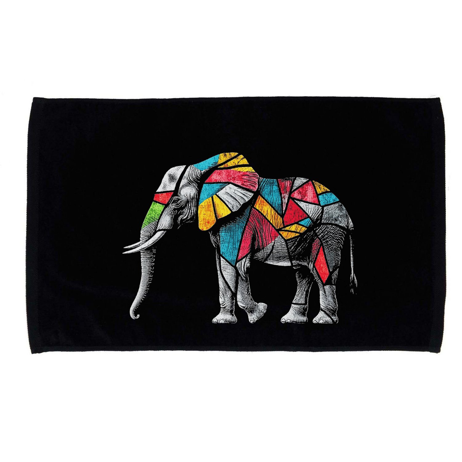Elephant Animal Motif Artwork Elephant Microfiber Hand Towel