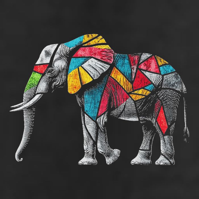 Elephant Animal Motif Artwork Elephant Microfiber Hand Towel