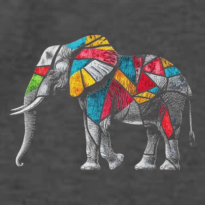 Elephant Animal Motif Artwork Elephant Vector Backpack