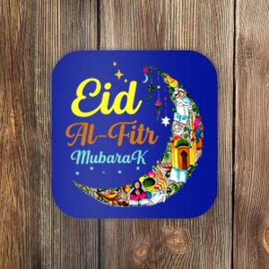 Eid Algiftfitr Mubarak Happy Eid Crescent Moon Eid Present Meaningful Gift Coaster