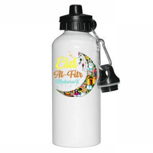 Eid Algiftfitr Mubarak Happy Eid Crescent Moon Eid Present Meaningful Gift Aluminum Water Bottle