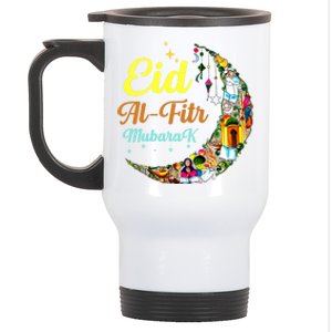 Eid Algiftfitr Mubarak Happy Eid Crescent Moon Eid Present Meaningful Gift Stainless Steel Travel Mug