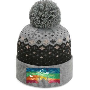 Eid Alfitr Mubarak Kareem Karim Celebration Colorful Mosque Gift The Baniff Cuffed Pom Beanie