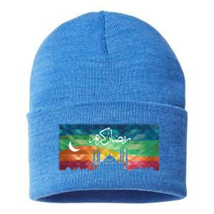 Eid Alfitr Mubarak Kareem Karim Celebration Colorful Mosque Gift Sustainable Knit Beanie