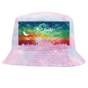 Eid Alfitr Mubarak Kareem Karim Celebration Colorful Mosque Gift Tie-Dyed Bucket Hat