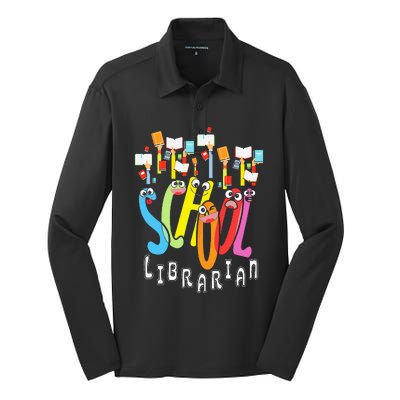 Elementary And Middle School Librarian Silk Touch Performance Long Sleeve Polo