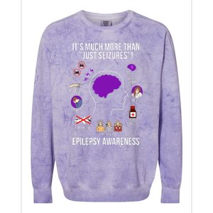 Epilepsy Awareness Month Epilepsy Warrior Colorblast Crewneck Sweatshirt